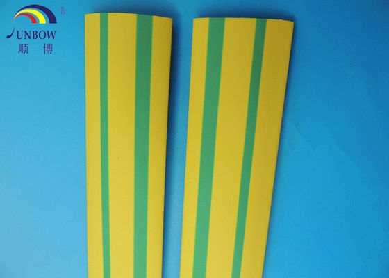 High Temperature Polyolefin Heat Shrink Tubing / Heat Shrinkable Tube Yellow & Green